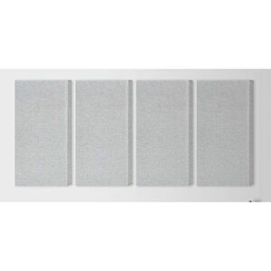 BUBOS 4 PCS Acoustic Panels 23.6''x11.8” Fabric Soundproof Panels -Dark Grey